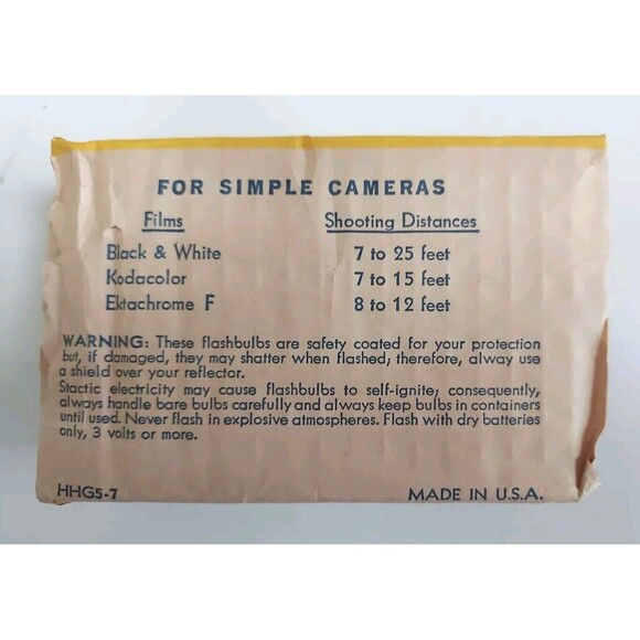 12 NOS Vintage GE General Electric No. 5 Flashbulbs Rhenium Clear Bulbs - Picture 6 of 6